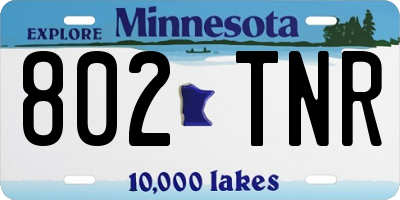 MN license plate 802TNR