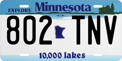 MN license plate 802TNV