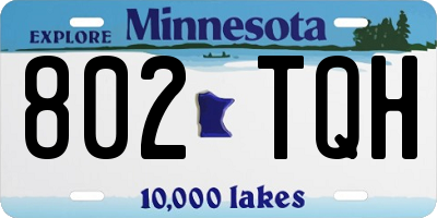 MN license plate 802TQH
