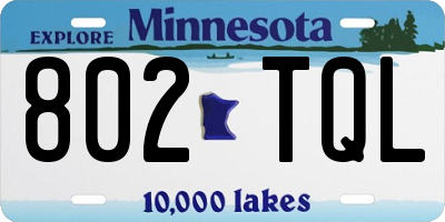 MN license plate 802TQL
