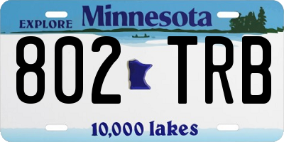 MN license plate 802TRB