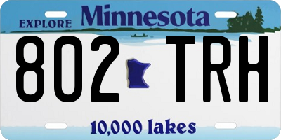 MN license plate 802TRH