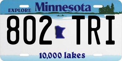 MN license plate 802TRI
