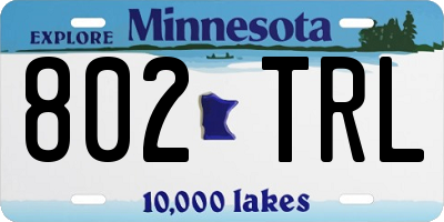MN license plate 802TRL
