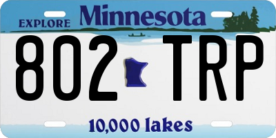 MN license plate 802TRP