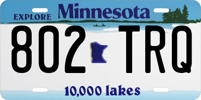 MN license plate 802TRQ