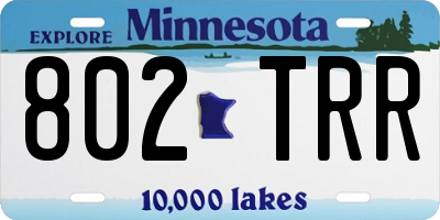 MN license plate 802TRR