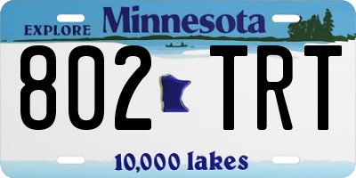 MN license plate 802TRT