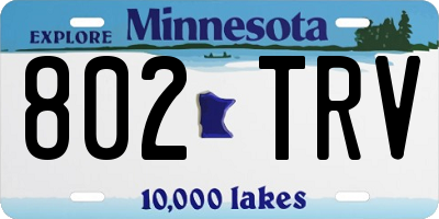 MN license plate 802TRV