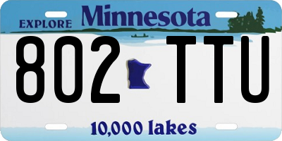 MN license plate 802TTU