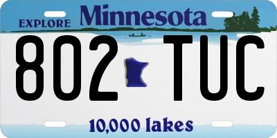 MN license plate 802TUC