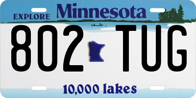 MN license plate 802TUG