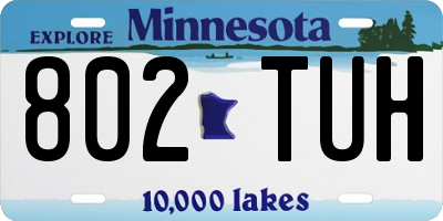 MN license plate 802TUH