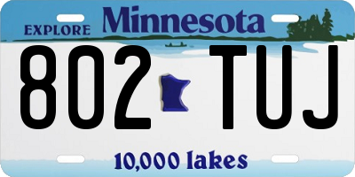MN license plate 802TUJ
