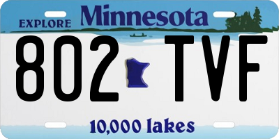MN license plate 802TVF