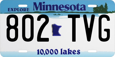 MN license plate 802TVG
