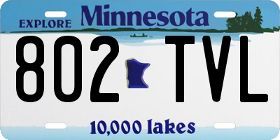 MN license plate 802TVL