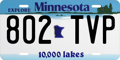 MN license plate 802TVP