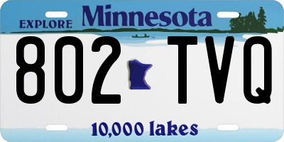 MN license plate 802TVQ