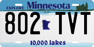 MN license plate 802TVT