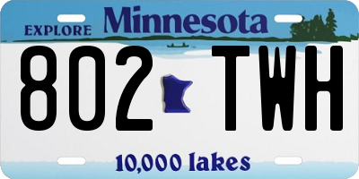 MN license plate 802TWH