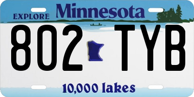 MN license plate 802TYB