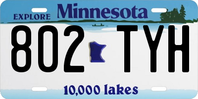 MN license plate 802TYH