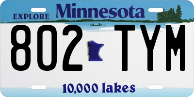 MN license plate 802TYM
