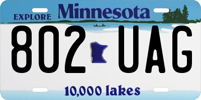 MN license plate 802UAG