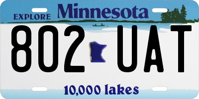 MN license plate 802UAT