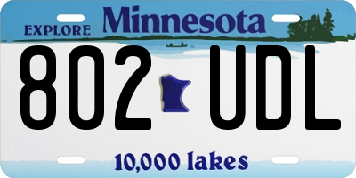 MN license plate 802UDL