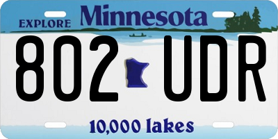 MN license plate 802UDR