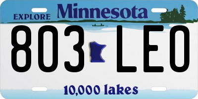 MN license plate 803LEO