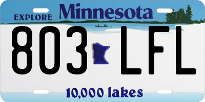 MN license plate 803LFL