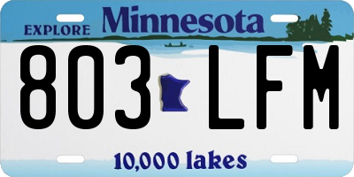 MN license plate 803LFM