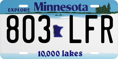 MN license plate 803LFR