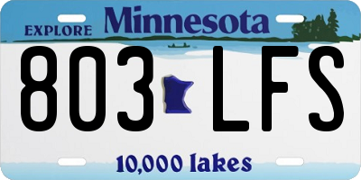 MN license plate 803LFS