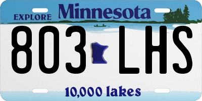 MN license plate 803LHS