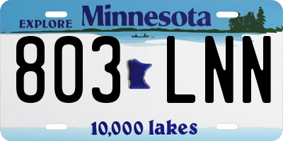 MN license plate 803LNN