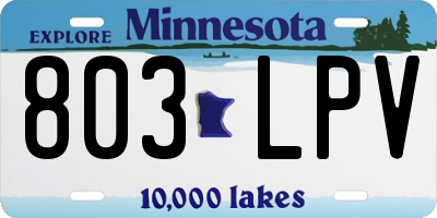 MN license plate 803LPV
