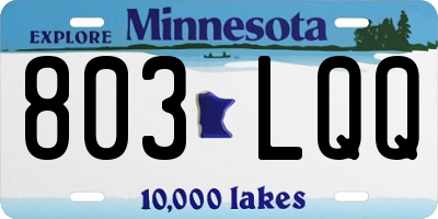 MN license plate 803LQQ