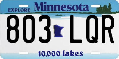 MN license plate 803LQR