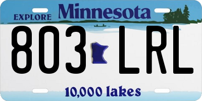 MN license plate 803LRL