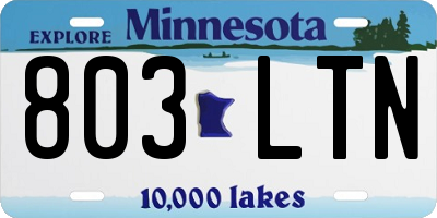 MN license plate 803LTN