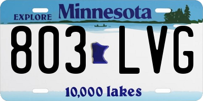 MN license plate 803LVG