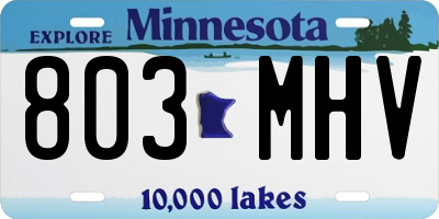 MN license plate 803MHV