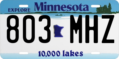 MN license plate 803MHZ