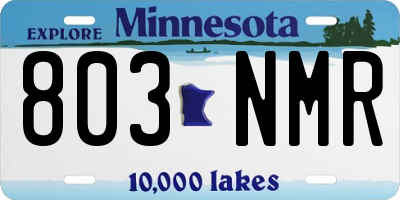 MN license plate 803NMR