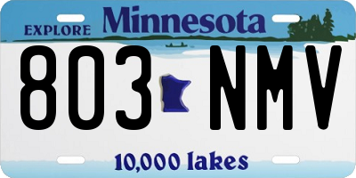 MN license plate 803NMV