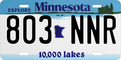MN license plate 803NNR